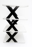 Plastic 4 Layer Foldable Shoe Rack (White & Black)