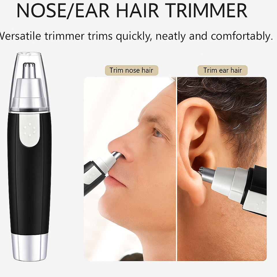 Rechargeable Nose, Ear & Eyebrow Hair Trimmer for Men & Women
