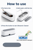 Portable ultrasonic jewellery and make-up kit cleaner machine [ C.O.D Available ]
